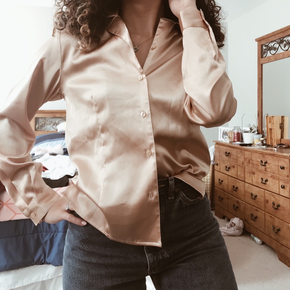 Golden button up top